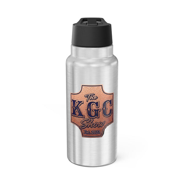32oz Gator Tumbler – 'The KGC Show' Leather Patch Stainless Water Bottle