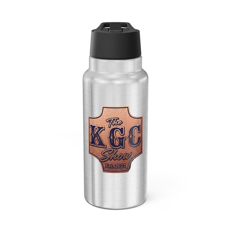 32oz Gator Tumbler – 'The KGC Show' Leather Patch Stainless Water Bottle