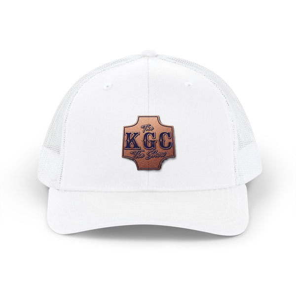 KGC Leather Patch Trucker Cap - Classic Snapback Mesh Hat