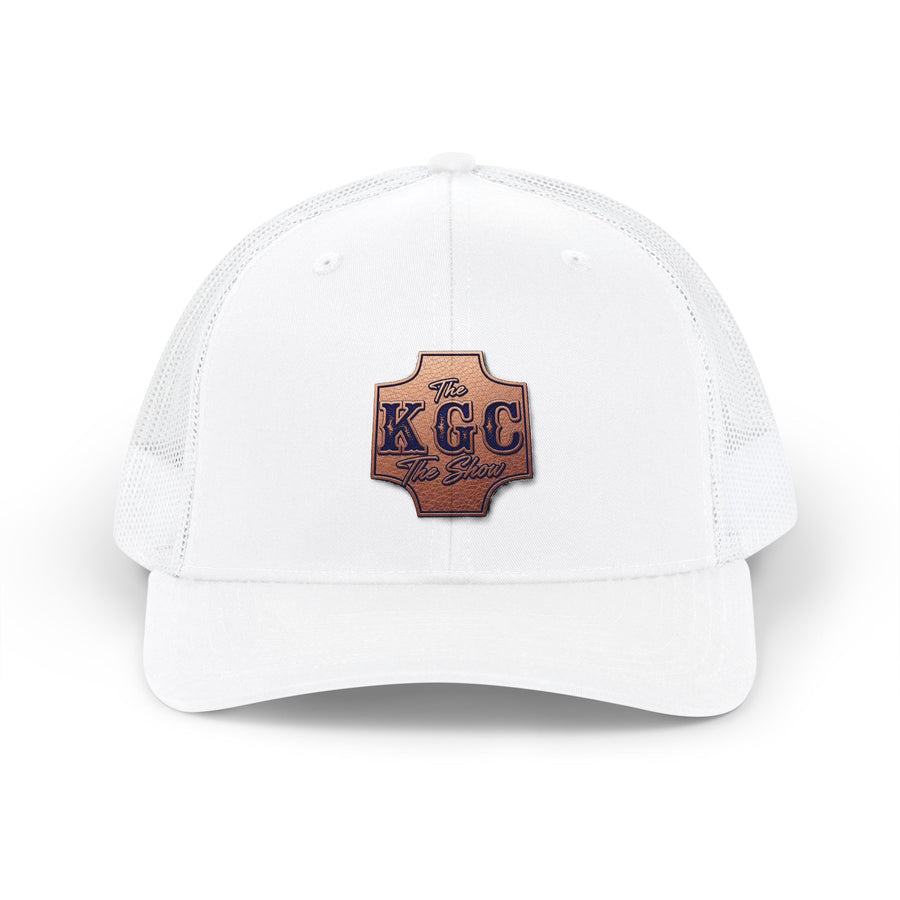 KGC Leather Patch Trucker Cap - Classic Snapback Mesh Hat