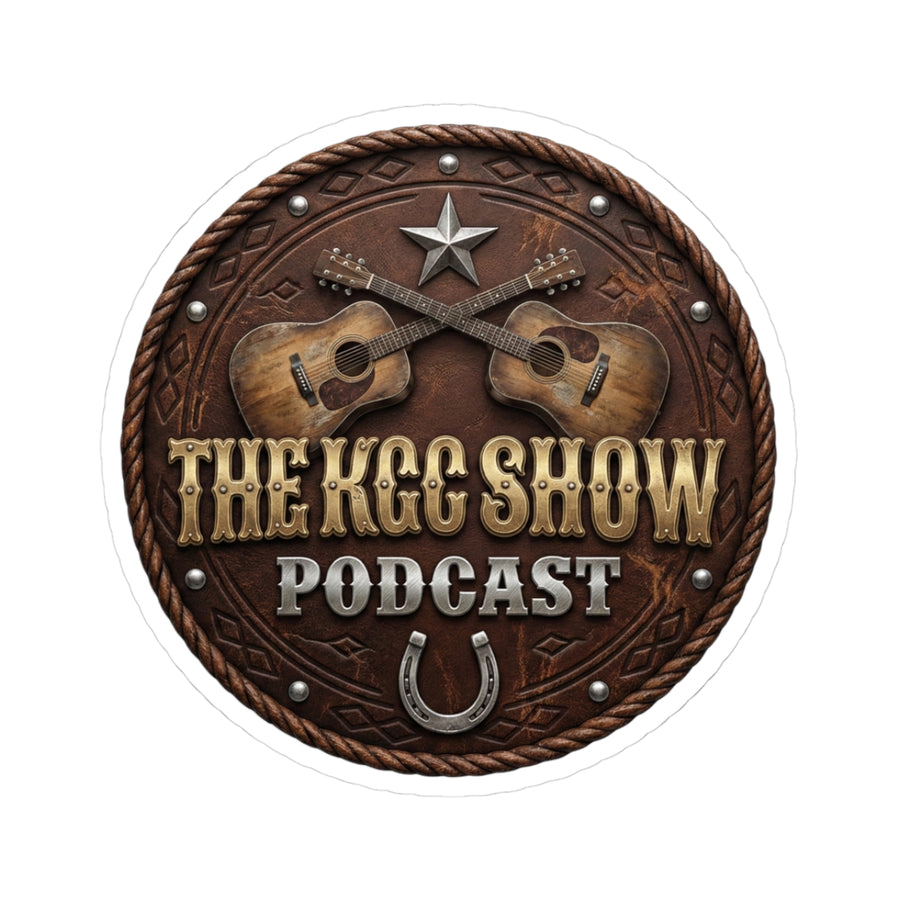 Sticker — The KGC Show Podcast Wood & Guitars Kiss-Cut Sticker